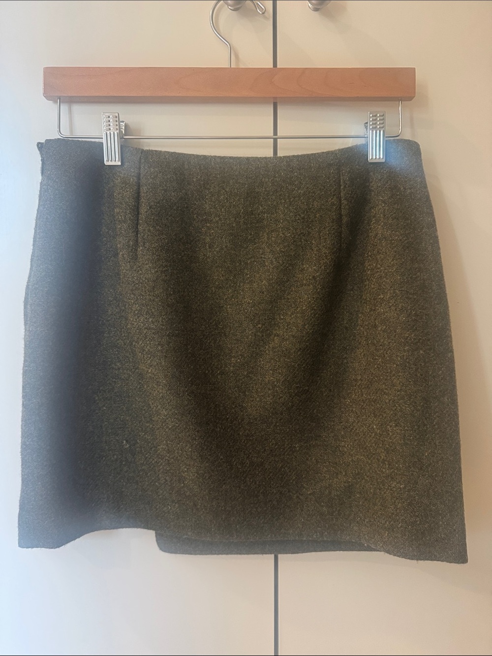 Sezane Peter Skirt Kaki Chiné - Size 38 | US 6 - Picture 3 of 4